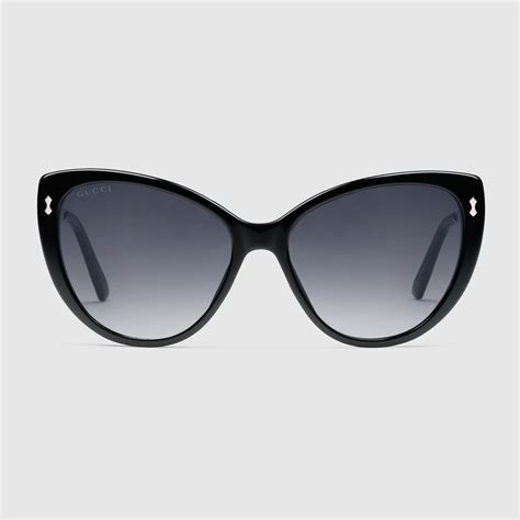 gucci women's cat eye acetate sunglasses|best designer cat eye sunglasses.